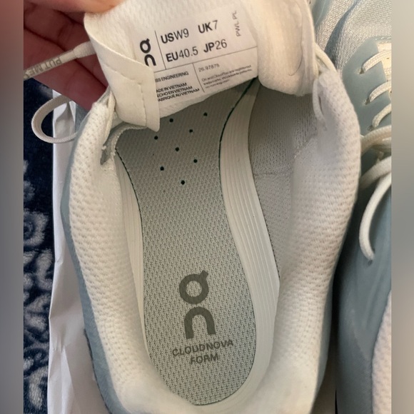 WORN 5-6 TIMES On Cloud Cloudnova Womens Running Shoe Light Blue Size 9 - Picture 6 of 13